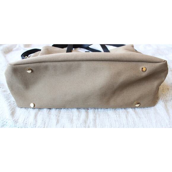Cuyana Brown Canvas Triple Zipper Weekender Travel Bag - Picture 6 of 8